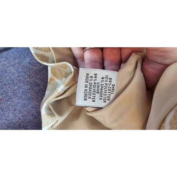 Vintage Talbots Petite Stretch Jacquard Mandarin Jacket Exquisite Design sz 8 P - Picture 6 of 6